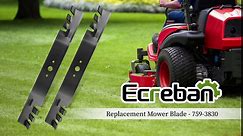 759-3830 Mower Blades Compatible with Cub Cad et 42'' Deck, Mulching Blades Compatible with Cub Cad et, MTD Lawn Mower, Toothed Blade Replace for 742-3033 742-04101, 2Pack