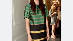 Dries Van Noten Women's Multi Striped Knee Length Dress Size 38 US Size M