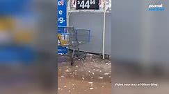Hail breaks through Walmart roof in Wisconsin