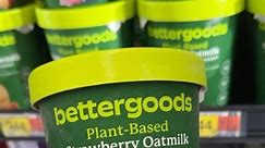 Oat hey! BetterGoods (a new @walmart private label brand) has plant based vegan oat milk ice creams now hitting freezers! There’s seven flavors including some unusual ones like blueberry swirl and strawberry which we don’t often see. Price is right too at $3.44 a pint. I looked up their filing for this brand name and looks like it encompasses all category types across the store from packaged goods to frozen and fresh items so seems like we’ll be seeing a lot more of it. Glad they’re also releasi