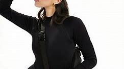 ASOS 4505 seamless active rib long sleeve body with mock neck in black | ASOS