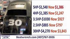 Mercury Outboard Sale At Boatwrench, Inc.