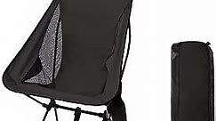 Lyweem Folding Camping Chair for Adults Lightweight Beach and Picnic Chair - Portable High-Backrest and Aircraft-Grade Aluminum with Side Pocket - Perfect for Outdoor Activities 330LBS Support, Black