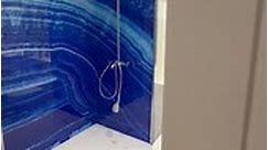 Looking to upgrade your bathroom? Our shower glass splashbacks are not only stunningly beautiful, but they're also a modern alternative to traditional tiling. Say goodbye to grout and hello to the sleek design. Get in touch for your complimentary quotation, and let's schedule a no-cost measurement session today! #bathroomupgrade #sleekdesign #showerglass | Splashbacks 4U