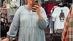 Chambray Tiered Dress Womens Smock... - Frou Frou Collection