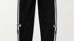 ADIDAS ORIGINALS Adibreak Straight-Leg Logo-Appliquéd Striped Tech-Jersey Track Pants for Men | MR PORTER