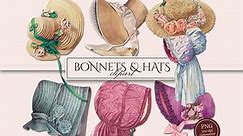 Vintage Bonnet & Hat Clipart