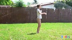 Alicia Williams Plays In The Sprinklers In A White T Shirt All Sex Hardcore Blowjob Teens Taboo American Style