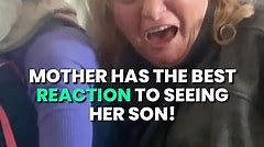 Mum Has Best Reaction To Son Surprising Her