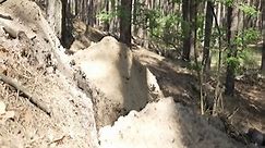 7 day building underground bushcraft shelter , hot oven , hands tools , no talking
