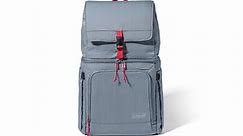 Coleman Now 18-Can Soft Cooler Backpack, Gray and Pink