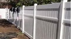 White vinyl fence install - J&J Landscape Management