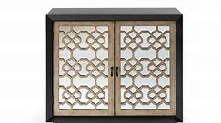 Decor Black and Gold 32 in. H Storage Cabinet - Bed Bath & Beyond - 39997382