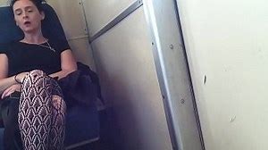Atrractive female Bulge Watching on the Train