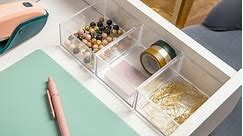 Martha Stewart Set of 3 Plastic Stackable Desktop Storage Organizer Trays - Bed Bath & Beyond - 38462285
