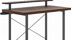 homestyles Merge Desk with Monitor Stand, Brown