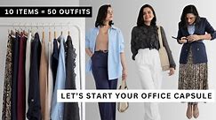 10 Items = 55 Outfits Spring Capsule Wardrobe | 2024 | Business Casual | 333 Challenge