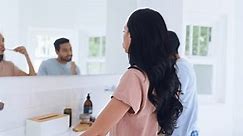 Brushing Teeth Happy Couple Bathroom Morning Stock Footage Video (100% Royalty-free) 1107822509 | Shutterstock