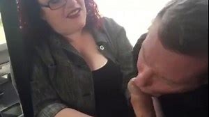 HUSBAND & WIFE SUCK A COCK TOGETHER - Man and woman doing blowjob