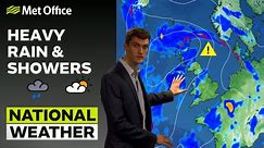 Met Office Evening Weather Forecast 18/06/23 - Heavy rain and showers