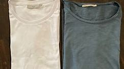 2 Herren T-Shirts (Minimum Basic weiss & Nudie Jeans blau) | Kaufen auf Ricardo