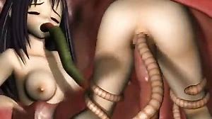 Tentacles and lesbian sex