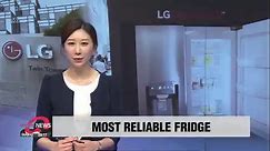 LG Electronics deemed 'Most Reliable Brand' for refrigerators