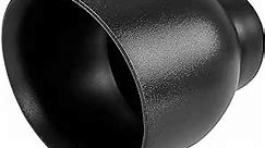TriTrust Exhaust Tip, 2.5 Inch Inlet, 4'' Outlet 5'' Long Muffler Tip, Powder Coated Black Stainless Steel Truck Car Tail Tip, Weld On 2.5'' Outer Diameter Tailpipe, 2.5"ID x 4"OD x 5"L