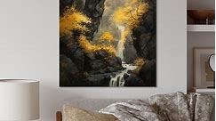 Designart "Yellow Japanese Maple Tree Ii" Tree Floral Wall Art Prints - Bed Bath & Beyond - 38056259