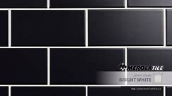 Merola Tile Crown Heights Matte Black 3 in. x 6 in. Ceramic Wall Take Home Tile Sample S1WEB3CHMB