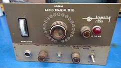 Browning Golden Eagle Vintage tube type 23 Channel CB transmitter 23s9 repair broken plate cap