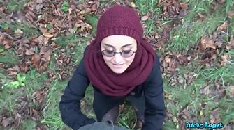 PublicAgent - Afghan beauty gives forest blowjob