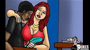 Pawg red haired milf uses her big ass for her black stepson