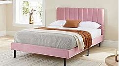 Aspire Furniture Rosella Upholstered Bed Pink &#45; King