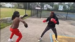 Boxing a heavyweight! #boxing #boxingtraining #martialarts #spencecrawford