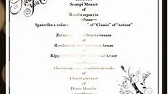 Mozart Aalst - Onze menu voor oudejaarsavond is...
