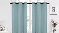 Deconovo Grommet Top Thermal Insulated Room Darkening Window Curtain Panels for Bedroom,(34x45 Inch, Sky Blue, 2 Panels)