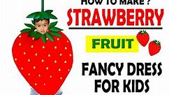 How to make Strawberry fruit fancy dress costume for kids