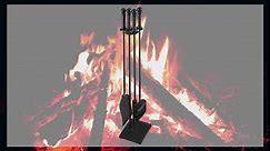 FEED GARDEN 32 Inch Fireplace Poker and 26 Inch Fireplace Tongs Set for Fire Pit Fireplace Tools Accessories Log Grabber Set for Camping Wood Stove Patio Campfire Picnic Indoor and Outdoor