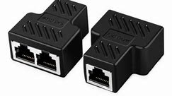 POINTERTECK 1 to 2 Way RJ45 Female Splitter Adapter LAN Ethernet Network Cable Connector - Walmart.ca