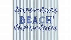 Stupell Striped Beach Letters Wall Plaque Art Design by Sharon Lee - Bed Bath & Beyond - 40015322