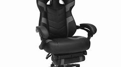RESPAWN 110 Pro Gaming Chair - Gaming Chair with Footrest, Reclining Gaming Chair, Video Gaming Computer Desk Chair, Adjustable Desk Chair, Gaming Chairs For Adults With Headrest Pillow - Grey