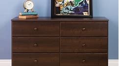 Prepac Astrid 6 Drawer Double Dresser for Bedroom, Wide Chest of Drawers, Bedroom Furniture, Traditional Furniture - Bed Bath & Beyond - 11137371