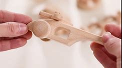 Wooden Baby Rattle Set, Newborn Wooden Rattle Toy, Natural Wooden Montessori Baby Grip Toy, Baby Gift Toy, Wood Rattle Set-1
