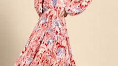 Buy All About You Floral Printed Puff Sleeves Fit & Flare Tiered Dress -  - Apparel for Women