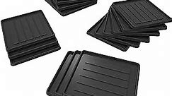 Storex School Locker - Office Cubicle Boot Tray, 12.38 x 11 x 0.8 Inches, 18-Pack, Black (00802C18S)
