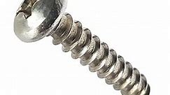 #8 x 3/4" Pan Head Sheet Metal Screws, Full Thread, Phillips Drive, Stainless Steel 18-8, Bright Finish, Self-Tapping, Quantity 100 Pieces by Fastenere