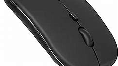 UrbanX 2.4GHz & Bluetooth Mouse, Rechargeable Wireless Mouse for Xiaomi Poco X3 GT Bluetooth Wireless Mouse for Laptop/PC/Mac/iPad pro/Computer/Tablet/Android Onyx Black