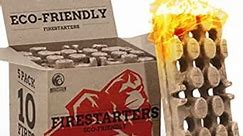 Mountain GRILLERS Natural Firelighters - Fire Starters for Wood Burner Log Burner Fireplace Pizza Oven BBQ - Indoor & Outdoor Brick Eco Fire lighters
