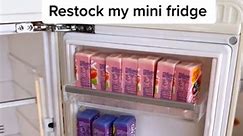 ASMR Restocking mini fridge and items